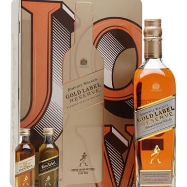 Johnnie Walker Gold Label Reserve
18 Year Old and Blue Label Miniatures Gift Set